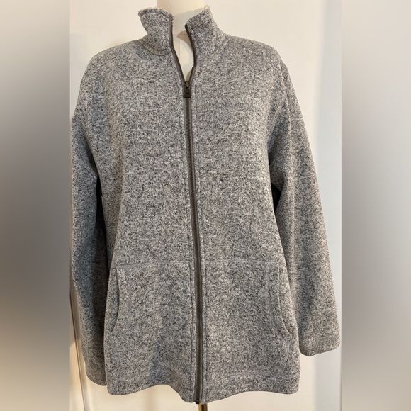 Women's Gray Jacket size Large Fleece-Lined - Picture 1 of 10